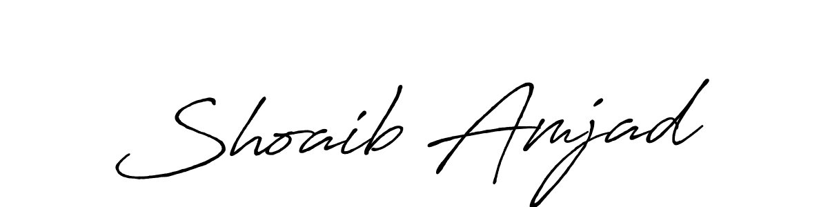 Use a signature maker to create a handwritten signature online. With this signature software, you can design (Antro_Vectra_Bolder) your own signature for name Shoaib Amjad. Shoaib Amjad signature style 7 images and pictures png