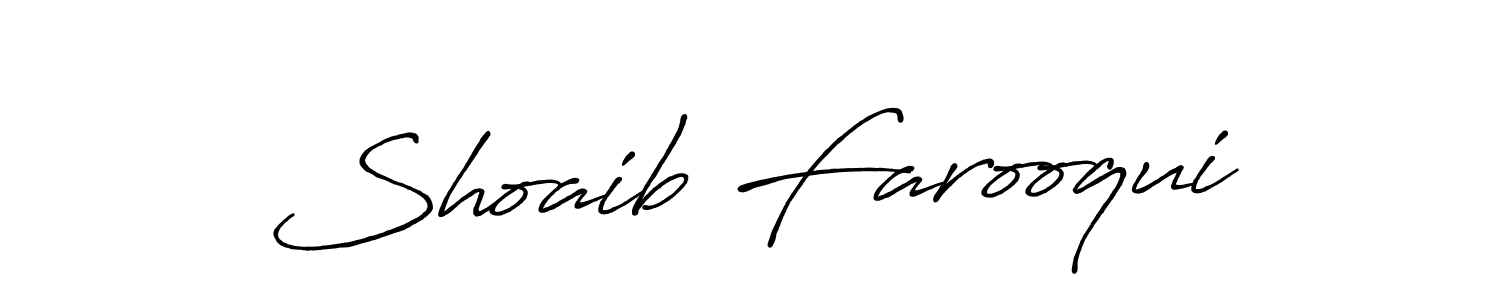 Design your own signature with our free online signature maker. With this signature software, you can create a handwritten (Antro_Vectra_Bolder) signature for name Shoaib Farooqui. Shoaib Farooqui signature style 7 images and pictures png