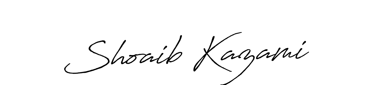 Also You can easily find your signature by using the search form. We will create Shoaib Kazami name handwritten signature images for you free of cost using Antro_Vectra_Bolder sign style. Shoaib Kazami signature style 7 images and pictures png