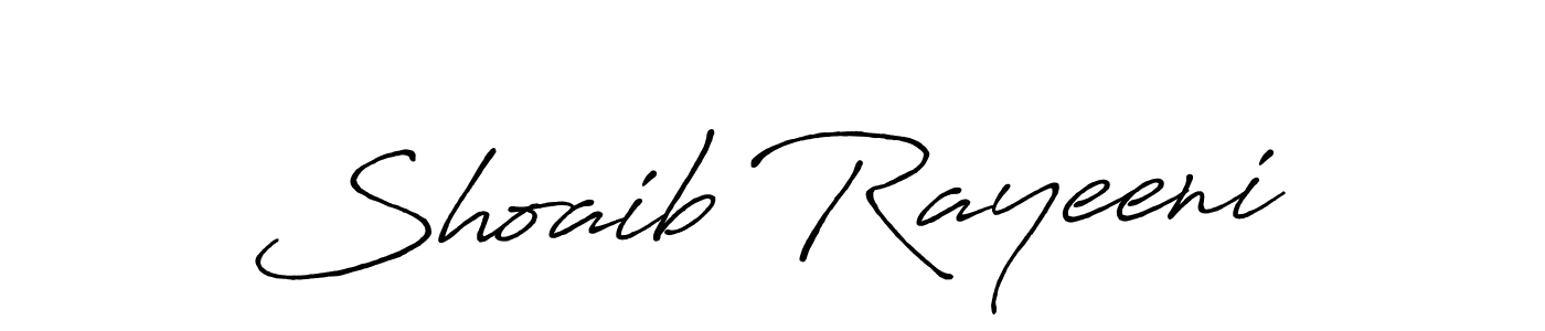 Create a beautiful signature design for name Shoaib Rayeeni. With this signature (Antro_Vectra_Bolder) fonts, you can make a handwritten signature for free. Shoaib Rayeeni signature style 7 images and pictures png