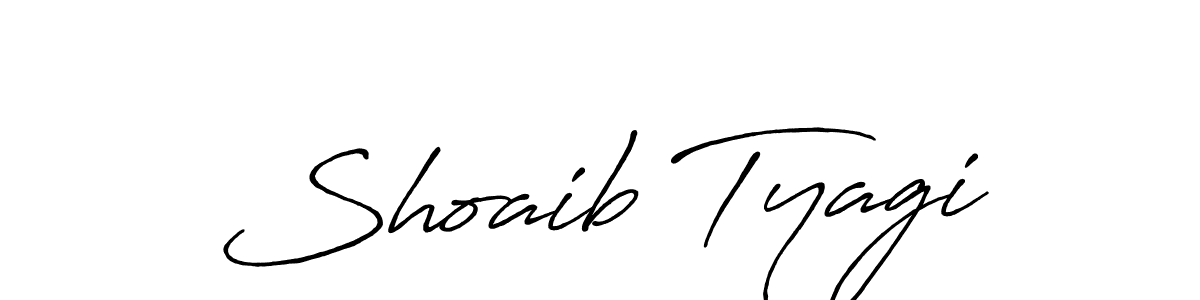 Also we have Shoaib Tyagi name is the best signature style. Create professional handwritten signature collection using Antro_Vectra_Bolder autograph style. Shoaib Tyagi signature style 7 images and pictures png