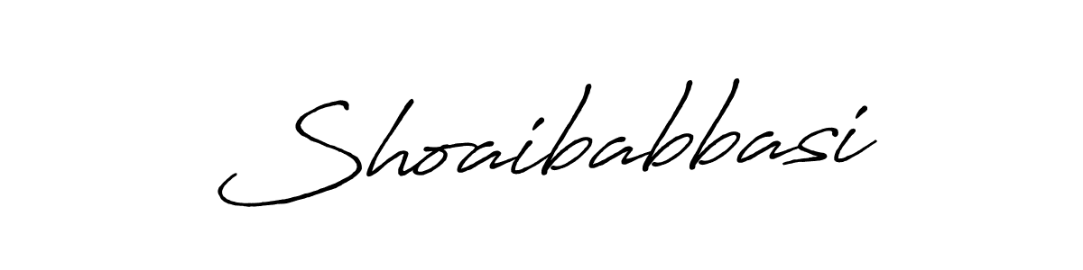 Make a beautiful signature design for name Shoaibabbasi. With this signature (Antro_Vectra_Bolder) style, you can create a handwritten signature for free. Shoaibabbasi signature style 7 images and pictures png