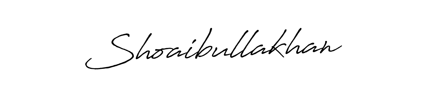 Make a beautiful signature design for name Shoaibullakhan. With this signature (Antro_Vectra_Bolder) style, you can create a handwritten signature for free. Shoaibullakhan signature style 7 images and pictures png