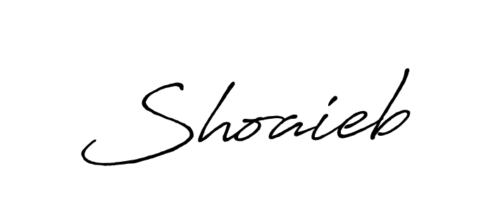 Make a beautiful signature design for name Shoaieb. With this signature (Antro_Vectra_Bolder) style, you can create a handwritten signature for free. Shoaieb signature style 7 images and pictures png