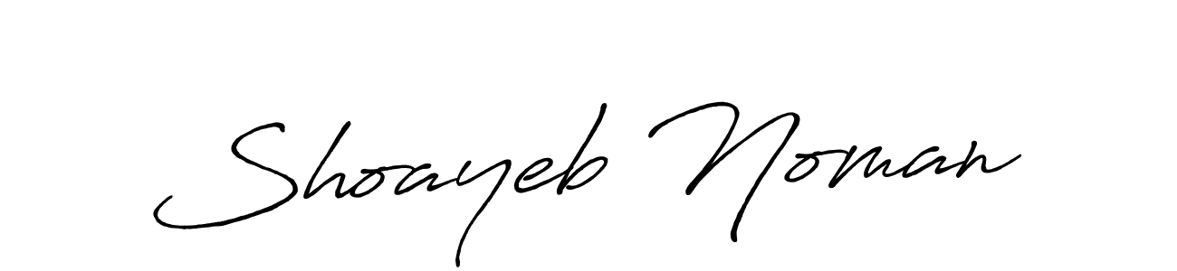 Also we have Shoayeb Noman name is the best signature style. Create professional handwritten signature collection using Antro_Vectra_Bolder autograph style. Shoayeb Noman signature style 7 images and pictures png