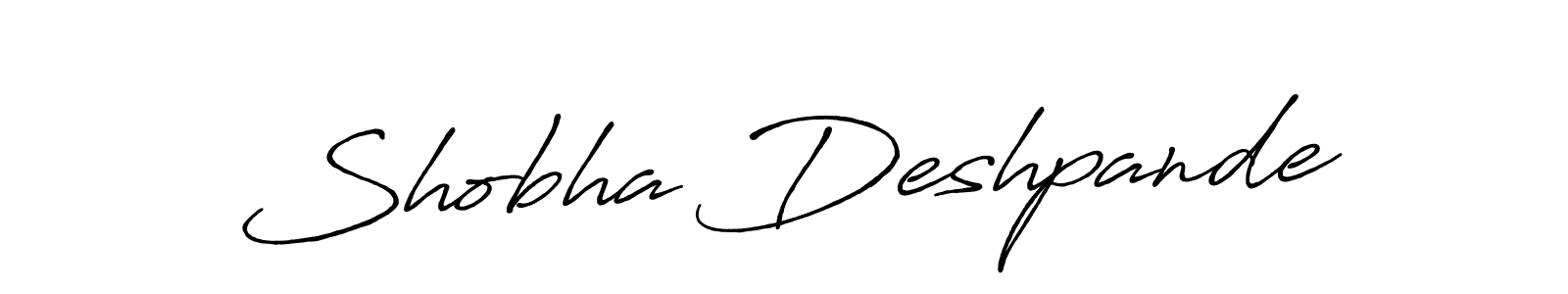 Design your own signature with our free online signature maker. With this signature software, you can create a handwritten (Antro_Vectra_Bolder) signature for name Shobha Deshpande. Shobha Deshpande signature style 7 images and pictures png