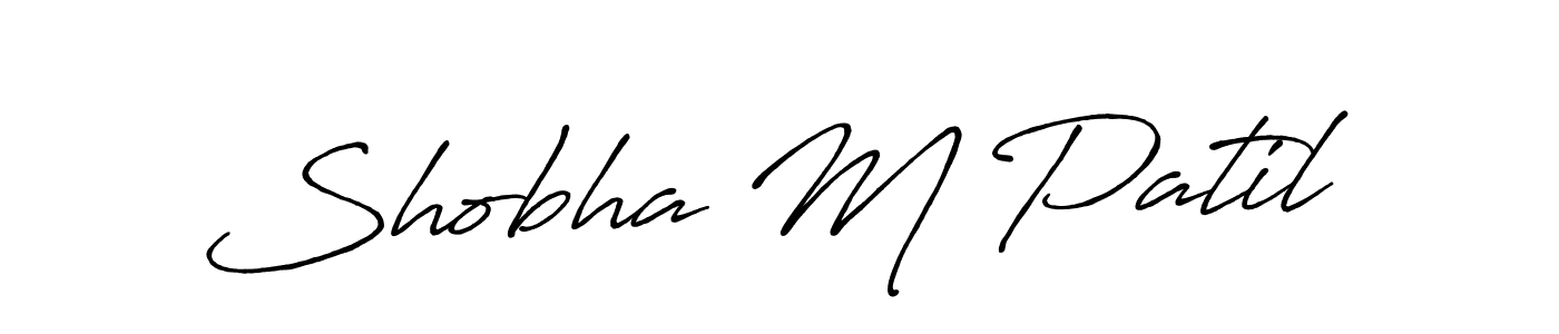 Use a signature maker to create a handwritten signature online. With this signature software, you can design (Antro_Vectra_Bolder) your own signature for name Shobha M Patil. Shobha M Patil signature style 7 images and pictures png