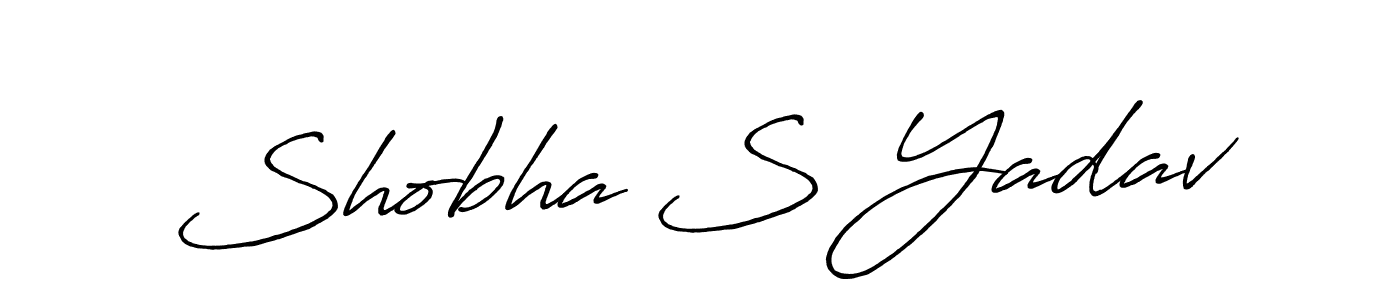 Create a beautiful signature design for name Shobha S Yadav. With this signature (Antro_Vectra_Bolder) fonts, you can make a handwritten signature for free. Shobha S Yadav signature style 7 images and pictures png
