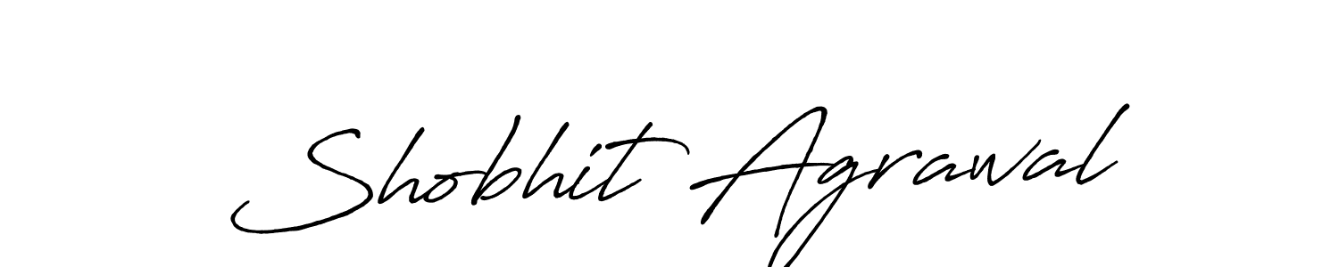 How to make Shobhit Agrawal name signature. Use Antro_Vectra_Bolder style for creating short signs online. This is the latest handwritten sign. Shobhit Agrawal signature style 7 images and pictures png