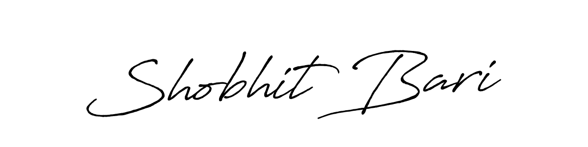 Make a beautiful signature design for name Shobhit Bari. With this signature (Antro_Vectra_Bolder) style, you can create a handwritten signature for free. Shobhit Bari signature style 7 images and pictures png