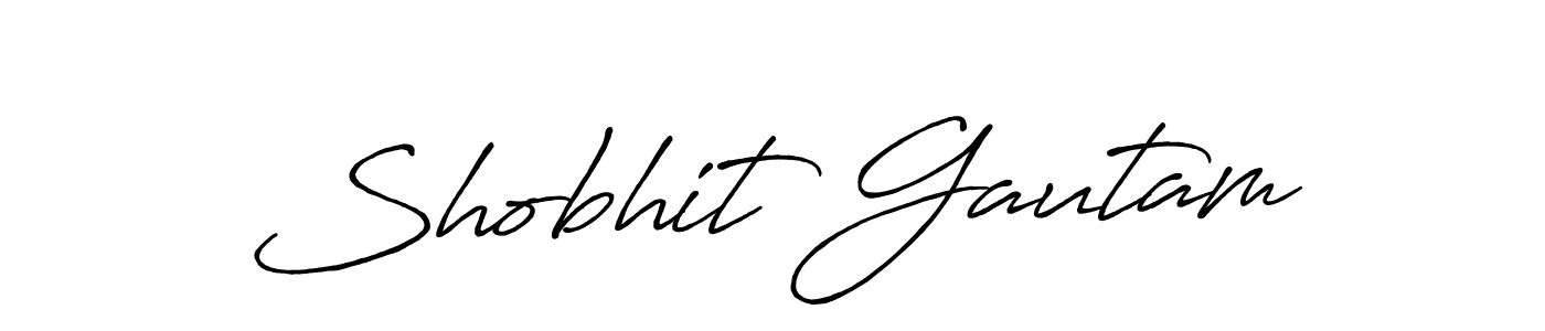 How to make Shobhit Gautam name signature. Use Antro_Vectra_Bolder style for creating short signs online. This is the latest handwritten sign. Shobhit Gautam signature style 7 images and pictures png