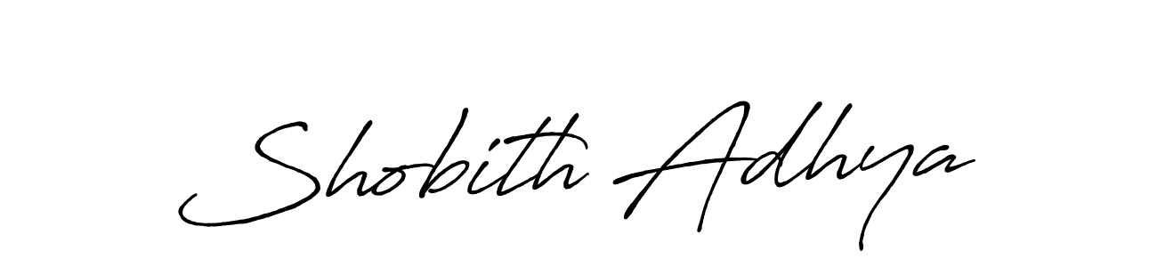 if you are searching for the best signature style for your name Shobith Adhya. so please give up your signature search. here we have designed multiple signature styles  using Antro_Vectra_Bolder. Shobith Adhya signature style 7 images and pictures png