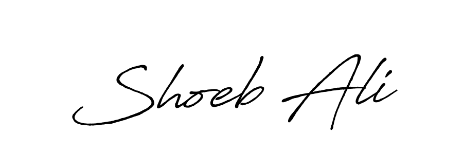 Design your own signature with our free online signature maker. With this signature software, you can create a handwritten (Antro_Vectra_Bolder) signature for name Shoeb Ali. Shoeb Ali signature style 7 images and pictures png