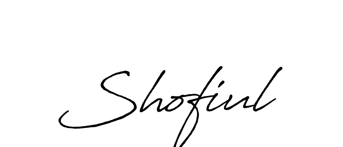 Make a beautiful signature design for name Shofiul. With this signature (Antro_Vectra_Bolder) style, you can create a handwritten signature for free. Shofiul signature style 7 images and pictures png
