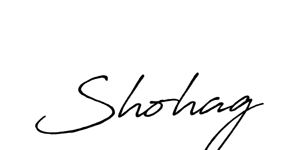 Use a signature maker to create a handwritten signature online. With this signature software, you can design (Antro_Vectra_Bolder) your own signature for name Shohag. Shohag signature style 7 images and pictures png