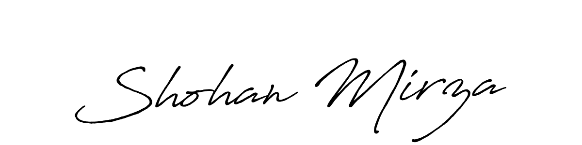 How to make Shohan Mirza name signature. Use Antro_Vectra_Bolder style for creating short signs online. This is the latest handwritten sign. Shohan Mirza signature style 7 images and pictures png