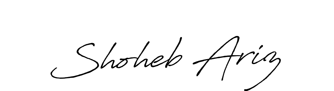 Antro_Vectra_Bolder is a professional signature style that is perfect for those who want to add a touch of class to their signature. It is also a great choice for those who want to make their signature more unique. Get Shoheb Ariz name to fancy signature for free. Shoheb Ariz signature style 7 images and pictures png