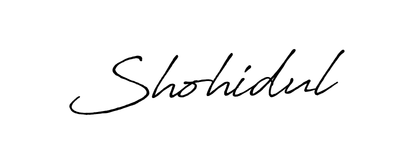 How to make Shohidul name signature. Use Antro_Vectra_Bolder style for creating short signs online. This is the latest handwritten sign. Shohidul signature style 7 images and pictures png