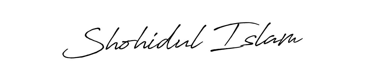 Make a beautiful signature design for name Shohidul Islam. With this signature (Antro_Vectra_Bolder) style, you can create a handwritten signature for free. Shohidul Islam signature style 7 images and pictures png