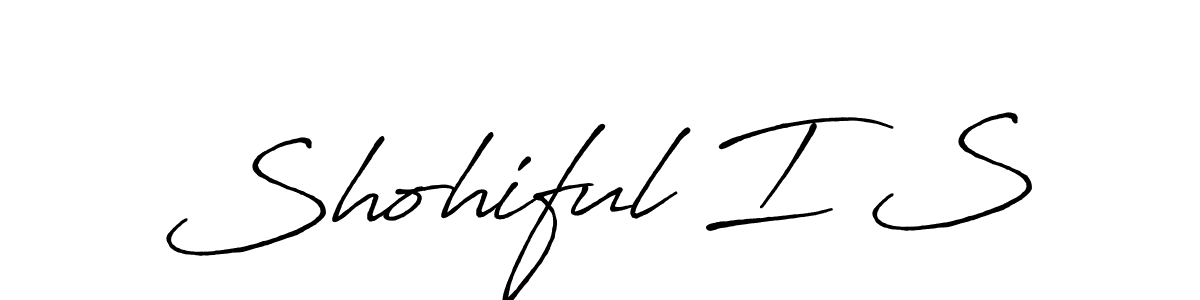 You should practise on your own different ways (Antro_Vectra_Bolder) to write your name (Shohiful I S) in signature. don't let someone else do it for you. Shohiful I S signature style 7 images and pictures png