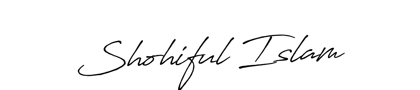 Make a beautiful signature design for name Shohiful Islam. With this signature (Antro_Vectra_Bolder) style, you can create a handwritten signature for free. Shohiful Islam signature style 7 images and pictures png
