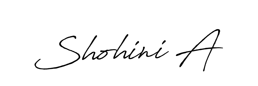 Make a beautiful signature design for name Shohini A. With this signature (Antro_Vectra_Bolder) style, you can create a handwritten signature for free. Shohini A signature style 7 images and pictures png