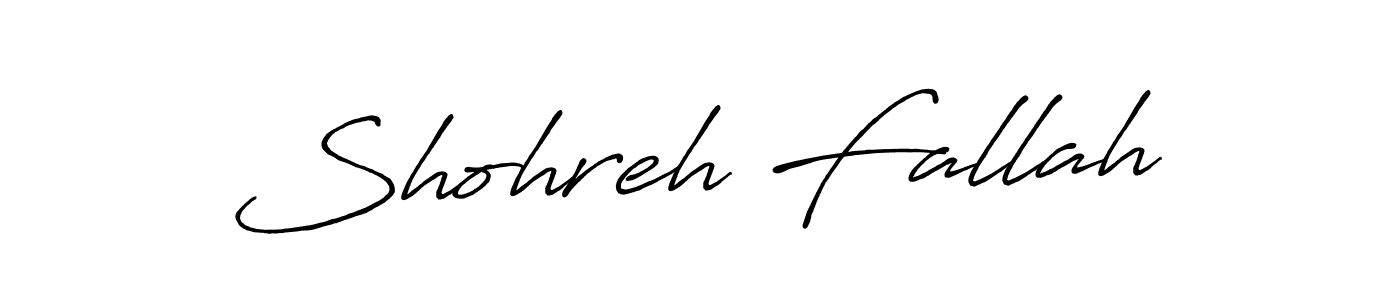 Make a beautiful signature design for name Shohreh Fallah. Use this online signature maker to create a handwritten signature for free. Shohreh Fallah signature style 7 images and pictures png