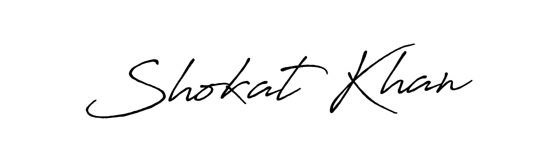 Make a beautiful signature design for name Shokat Khan. With this signature (Antro_Vectra_Bolder) style, you can create a handwritten signature for free. Shokat Khan signature style 7 images and pictures png