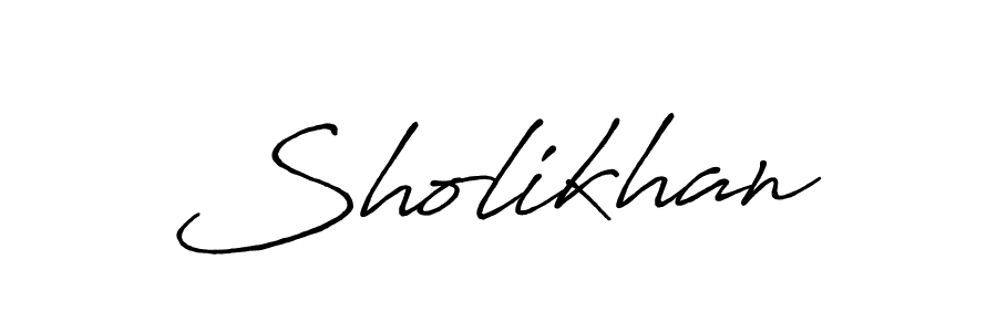 if you are searching for the best signature style for your name Sholikhan. so please give up your signature search. here we have designed multiple signature styles  using Antro_Vectra_Bolder. Sholikhan signature style 7 images and pictures png