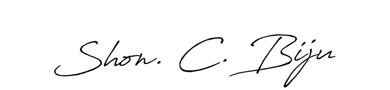 if you are searching for the best signature style for your name Shon. C. Biju. so please give up your signature search. here we have designed multiple signature styles  using Antro_Vectra_Bolder. Shon. C. Biju signature style 7 images and pictures png