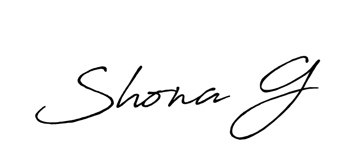 The best way (Antro_Vectra_Bolder) to make a short signature is to pick only two or three words in your name. The name Shona G include a total of six letters. For converting this name. Shona G signature style 7 images and pictures png