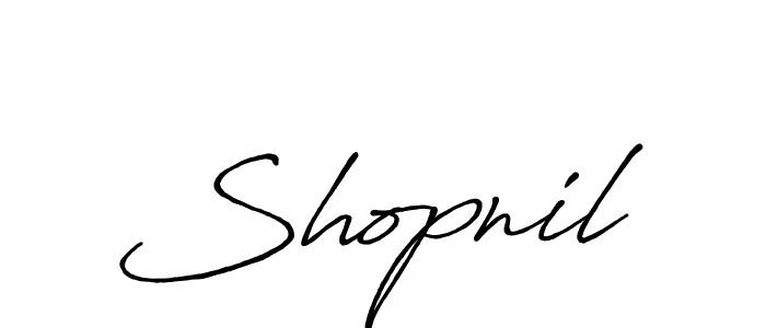 How to make Shopnil signature? Antro_Vectra_Bolder is a professional autograph style. Create handwritten signature for Shopnil name. Shopnil signature style 7 images and pictures png