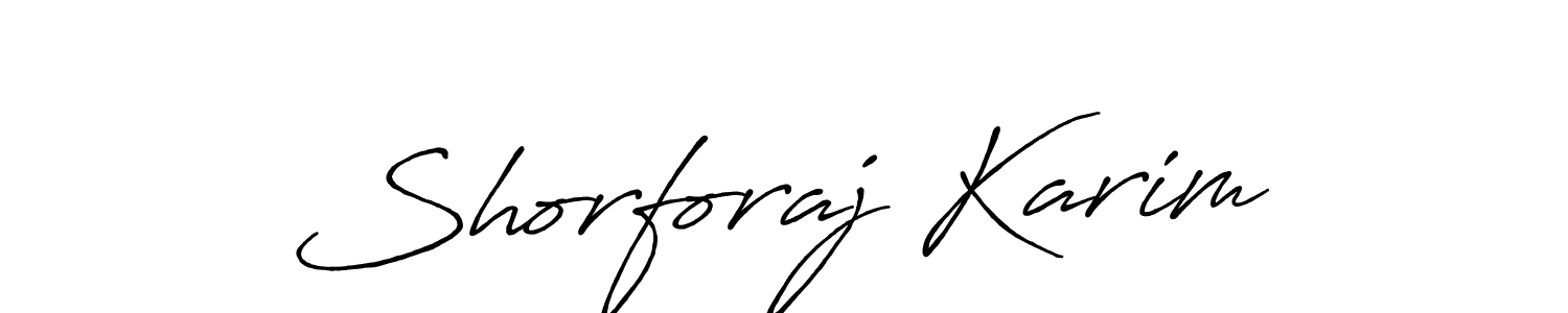 Also we have Shorforaj Karim name is the best signature style. Create professional handwritten signature collection using Antro_Vectra_Bolder autograph style. Shorforaj Karim signature style 7 images and pictures png