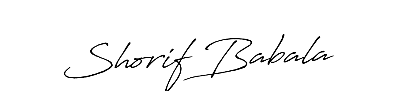 Create a beautiful signature design for name Shorif Babala. With this signature (Antro_Vectra_Bolder) fonts, you can make a handwritten signature for free. Shorif Babala signature style 7 images and pictures png