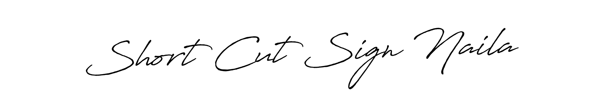 Once you've used our free online signature maker to create your best signature Antro_Vectra_Bolder style, it's time to enjoy all of the benefits that Short Cut Sign Naila name signing documents. Short Cut Sign Naila signature style 7 images and pictures png