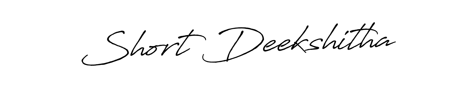 Short Deekshitha stylish signature style. Best Handwritten Sign (Antro_Vectra_Bolder) for my name. Handwritten Signature Collection Ideas for my name Short Deekshitha. Short Deekshitha signature style 7 images and pictures png