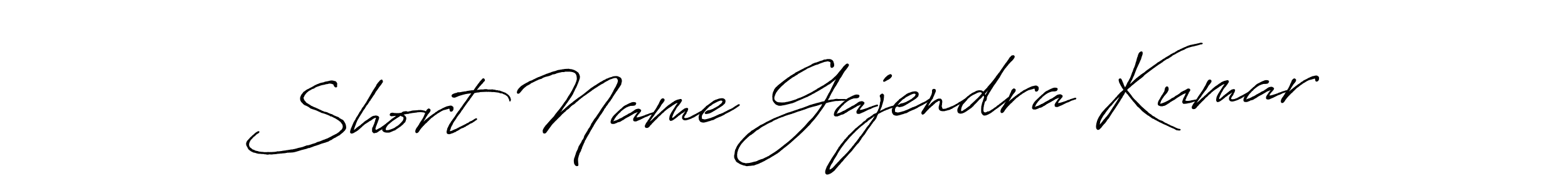 Design your own signature with our free online signature maker. With this signature software, you can create a handwritten (Antro_Vectra_Bolder) signature for name Short Name Gajendra Kumar. Short Name Gajendra Kumar signature style 7 images and pictures png