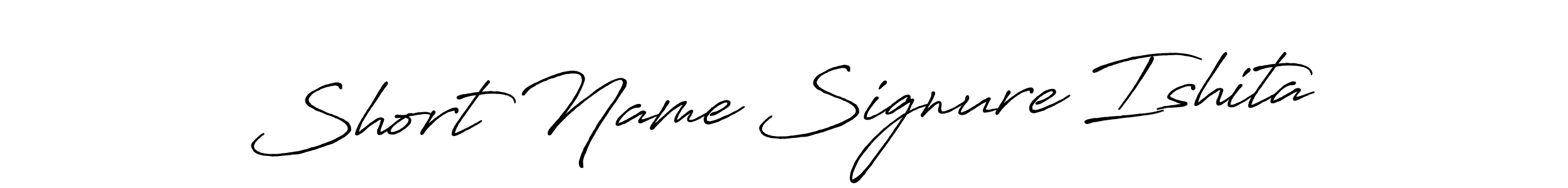 How to make Short Name Signure Ishita signature? Antro_Vectra_Bolder is a professional autograph style. Create handwritten signature for Short Name Signure Ishita name. Short Name Signure Ishita signature style 7 images and pictures png