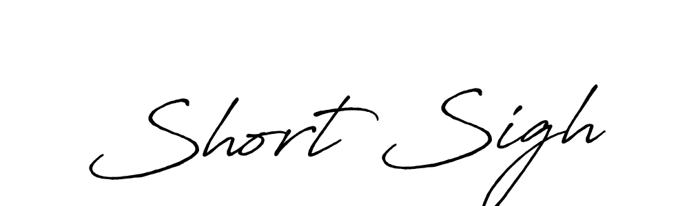 Make a beautiful signature design for name Short Sigh. Use this online signature maker to create a handwritten signature for free. Short Sigh signature style 7 images and pictures png