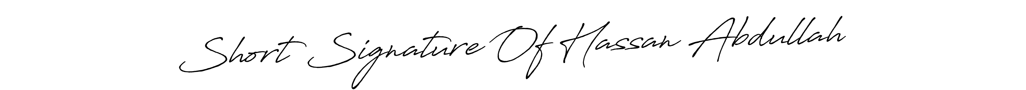 Antro_Vectra_Bolder is a professional signature style that is perfect for those who want to add a touch of class to their signature. It is also a great choice for those who want to make their signature more unique. Get Short Signature Of Hassan Abdullah name to fancy signature for free. Short Signature Of Hassan Abdullah signature style 7 images and pictures png