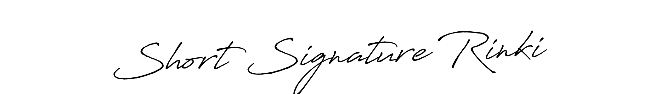 The best way (Antro_Vectra_Bolder) to make a short signature is to pick only two or three words in your name. The name Short Signature Rinki include a total of six letters. For converting this name. Short Signature Rinki signature style 7 images and pictures png