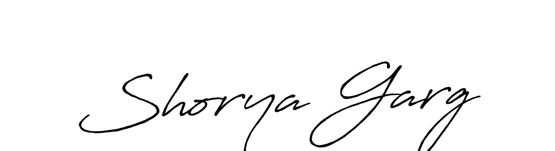 Make a beautiful signature design for name Shorya Garg. With this signature (Antro_Vectra_Bolder) style, you can create a handwritten signature for free. Shorya Garg signature style 7 images and pictures png