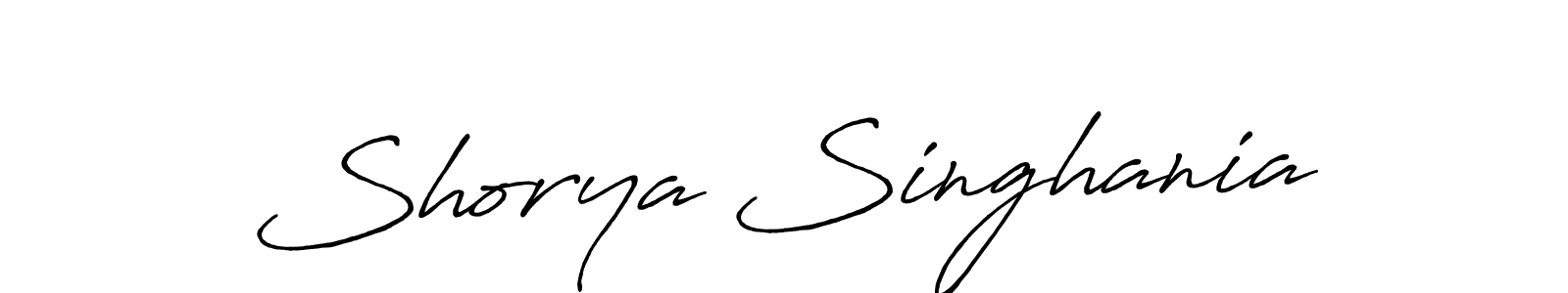 Use a signature maker to create a handwritten signature online. With this signature software, you can design (Antro_Vectra_Bolder) your own signature for name Shorya Singhania. Shorya Singhania signature style 7 images and pictures png