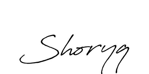 How to make Shoryq name signature. Use Antro_Vectra_Bolder style for creating short signs online. This is the latest handwritten sign. Shoryq signature style 7 images and pictures png