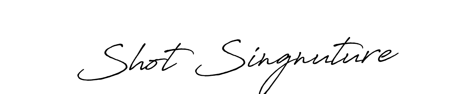 Create a beautiful signature design for name Shot Singnuture. With this signature (Antro_Vectra_Bolder) fonts, you can make a handwritten signature for free. Shot Singnuture signature style 7 images and pictures png