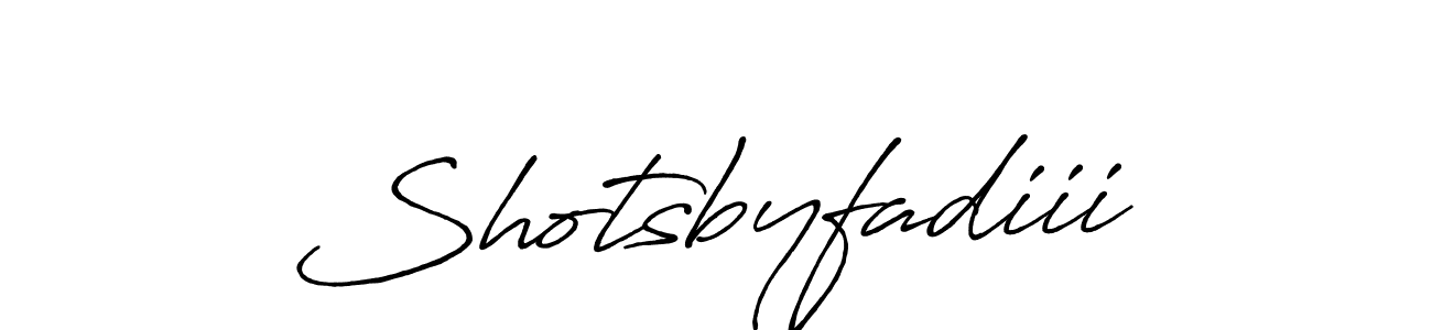 Design your own signature with our free online signature maker. With this signature software, you can create a handwritten (Antro_Vectra_Bolder) signature for name Shotsbyfadiii. Shotsbyfadiii signature style 7 images and pictures png