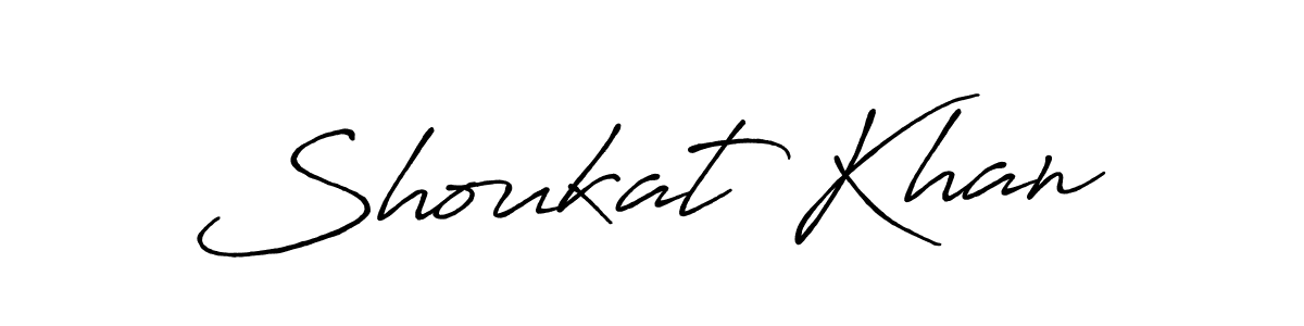 Create a beautiful signature design for name Shoukat Khan. With this signature (Antro_Vectra_Bolder) fonts, you can make a handwritten signature for free. Shoukat Khan signature style 7 images and pictures png