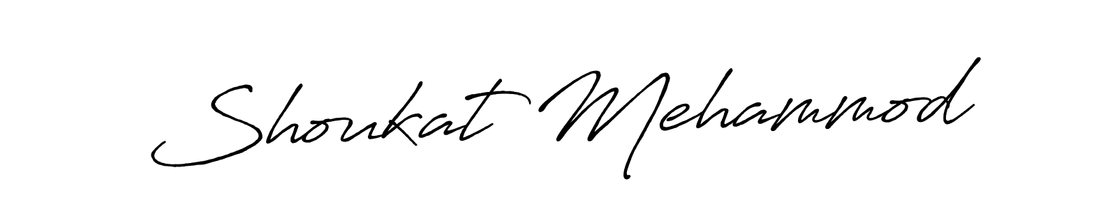 Design your own signature with our free online signature maker. With this signature software, you can create a handwritten (Antro_Vectra_Bolder) signature for name Shoukat Mehammod. Shoukat Mehammod signature style 7 images and pictures png