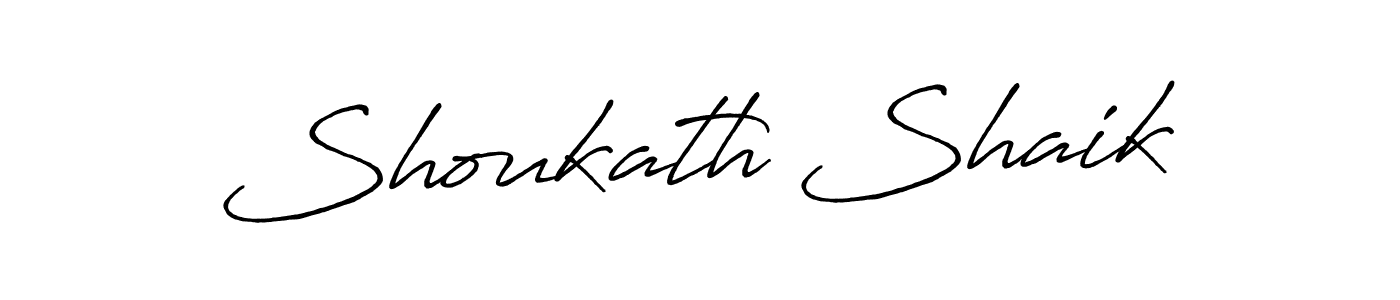Make a short Shoukath Shaik signature style. Manage your documents anywhere anytime using Antro_Vectra_Bolder. Create and add eSignatures, submit forms, share and send files easily. Shoukath Shaik signature style 7 images and pictures png