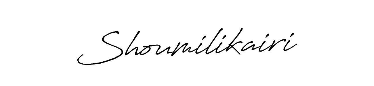 Shoumilikairi stylish signature style. Best Handwritten Sign (Antro_Vectra_Bolder) for my name. Handwritten Signature Collection Ideas for my name Shoumilikairi. Shoumilikairi signature style 7 images and pictures png